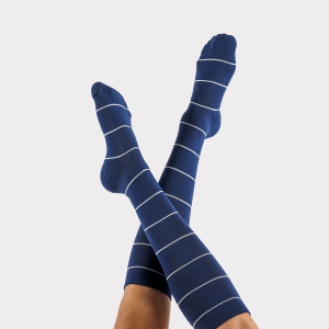 Compression Socks - Navy Stripe